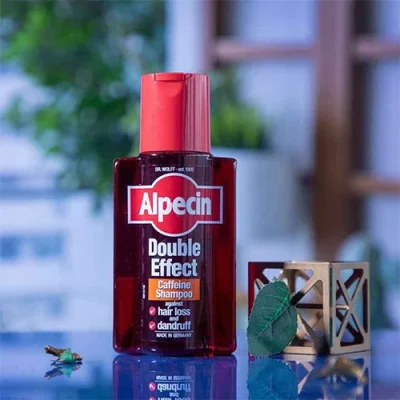 شامپو ضد شوره و ضد ریزش آلپسین مدل Double Effect Caffeine حجم 200میل
