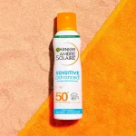 اسپری ضد آفتاب گارنیر پوست حساس SPF50 مدل SENSITIVE حجم 150 میل - Image 2