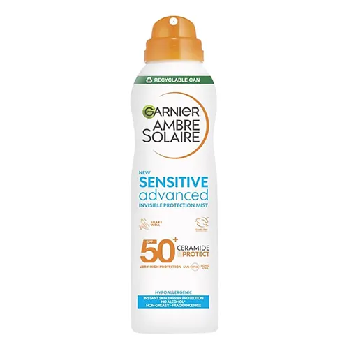 اسپری ضد آفتاب گارنیر SPF50 مدل SENSITIVE حجم 150 میل