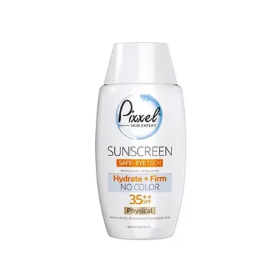 کرم ضد آفتاب فیزیکی دور چشم و صورت بیرنگی با SPF35 پیکسل حجم 50 میل