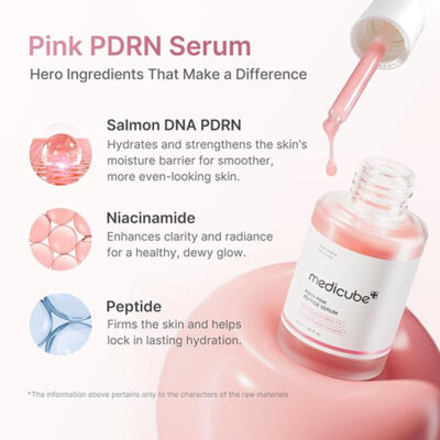 سرم جوانساز پپتاید و PDRN مدی کیوب Medicube PDRN Pink Peptide Serum حجم 30 میل