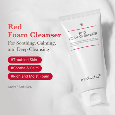 فوم شستشو صورت مدی کیوب سالیسیلیک اسید ضد جوش Medicube Red Foam Cleanser حجم 120 میل