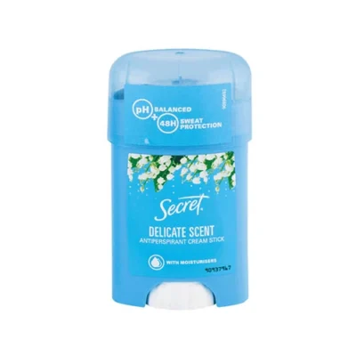 دئودرانت کرمی سکرت Secret با رایحه گل زنبق دره مدل Delicate Scent حجم 40 میل