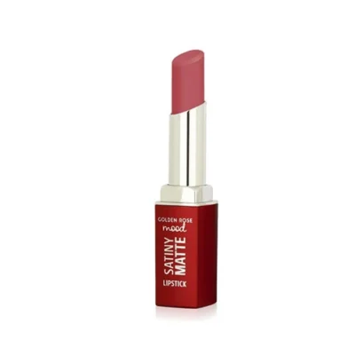 رژ لب جامد مات بادوام ساتینی گلدن رز Golden Rose مدل Satiny Matte رنگ Peach Amber شماره 06