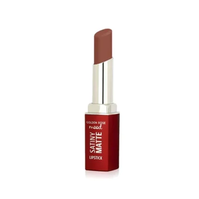 رژ لب جامد مات بادوام ساتینی گلدن رز Golden Rose مدل Satiny Matte رنگ Velvet Taupe شماره 02