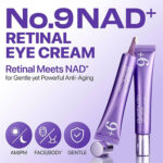 کرم دور چشم NAD + رتینال و 50 پپتاید شماره 9+ نامبوزین Numbuzin No.9 NAD+ Retinol Volumetox Eye Cream حجم 20 میل - Image 8