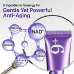 کرم دور چشم NAD + رتینال و 50 پپتاید شماره 9+ نامبوزین Numbuzin No.9 NAD+ Retinol Volumetox Eye Cream حجم 20 میل - Image 10
