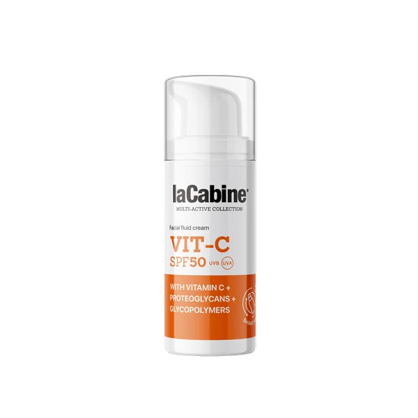 IMG_1583 کرم ضد آفتاب فلوئیدی لاکابین آنتی اکسیدان ضدپیری حاوی ویتامین سی Lacabine Vitamin C Face Cream with SPF 50 حجم 30 میل - Image 1