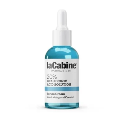 سرم 2 در یک لاکابین حاوی هیالورونیک 20 درصد آبرسان و مرطوب کننده laCabine Monoactives 20% Hyaluronic Acid Cream Serum حجم 30 میل
