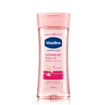 روغن بدن ژلی وازلین مدل Vaseline Intensive Care VITAMIN B3 Body Oil حجم 200 میل