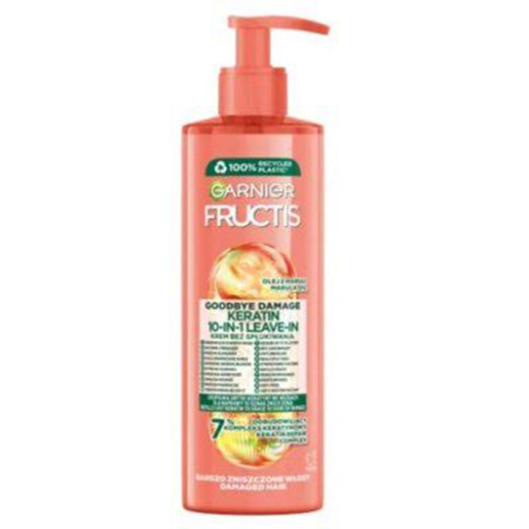کرم مو 10 کاره گارنیر حاوی حاوی کراتین و روغن مارولا Garnier fructis goodbye damage 10 in 1 hair cream حجم 400 میل