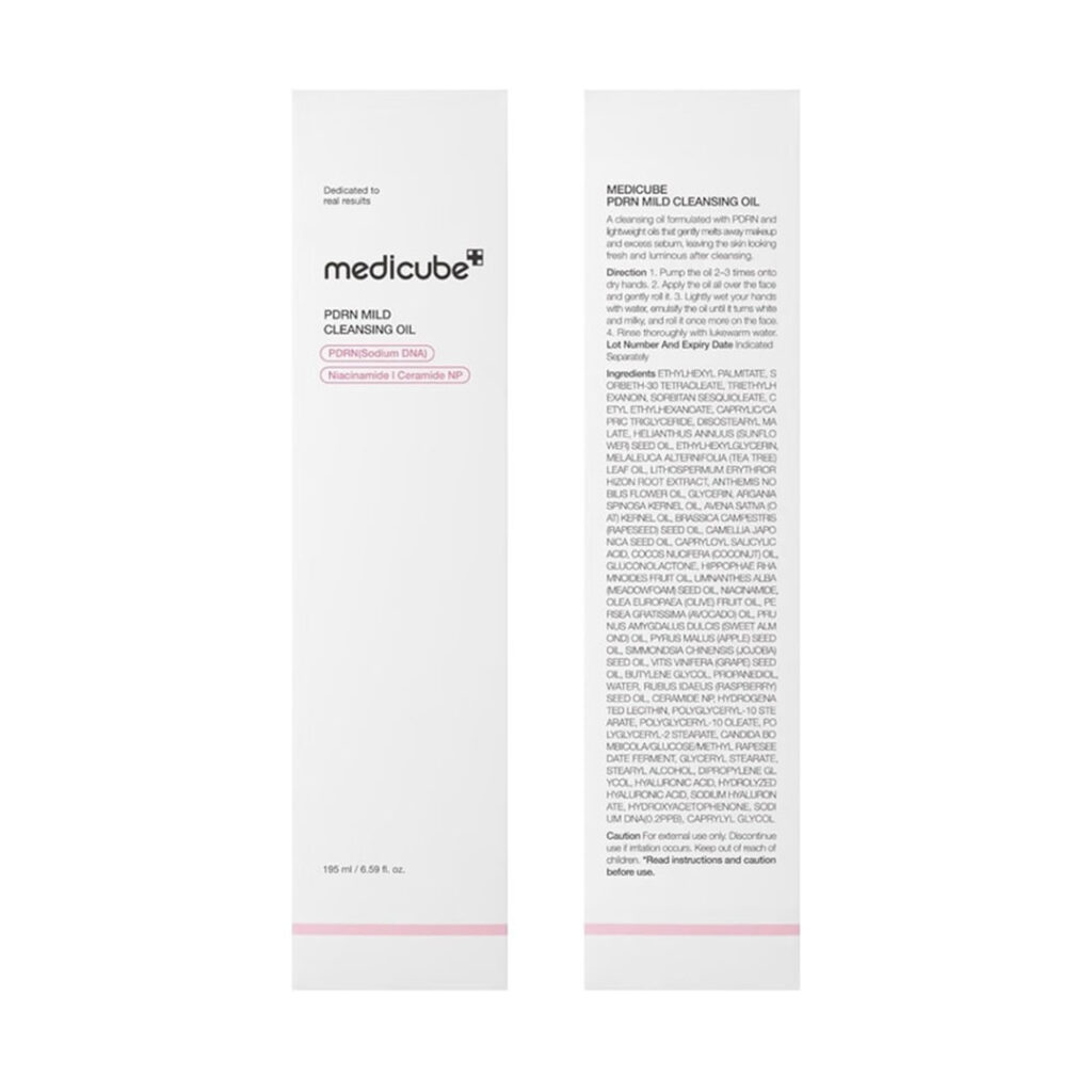 روغن کلنزر مدی کیوب حاوی PDRN و نیاسینامید و سرامید medicube pdrn mild cleansing oil حجم 195 میل